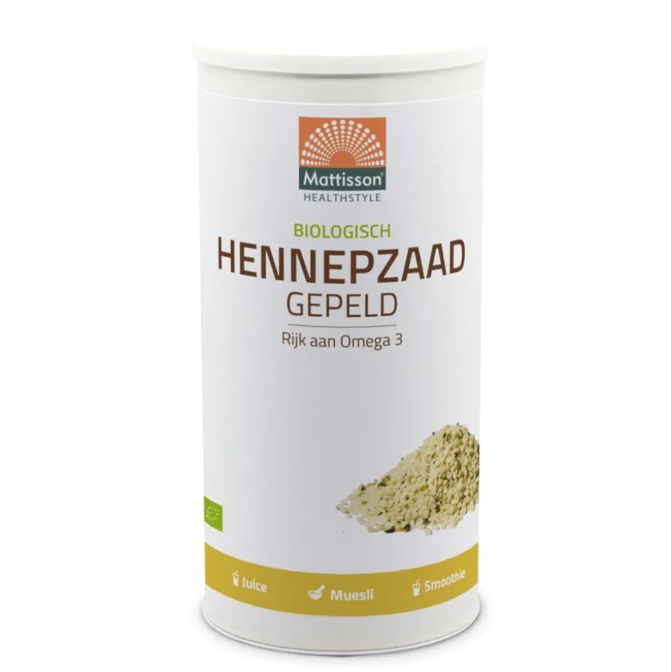 3x Mattisson Hennepzaad Gepeld Biologisch 800 gr