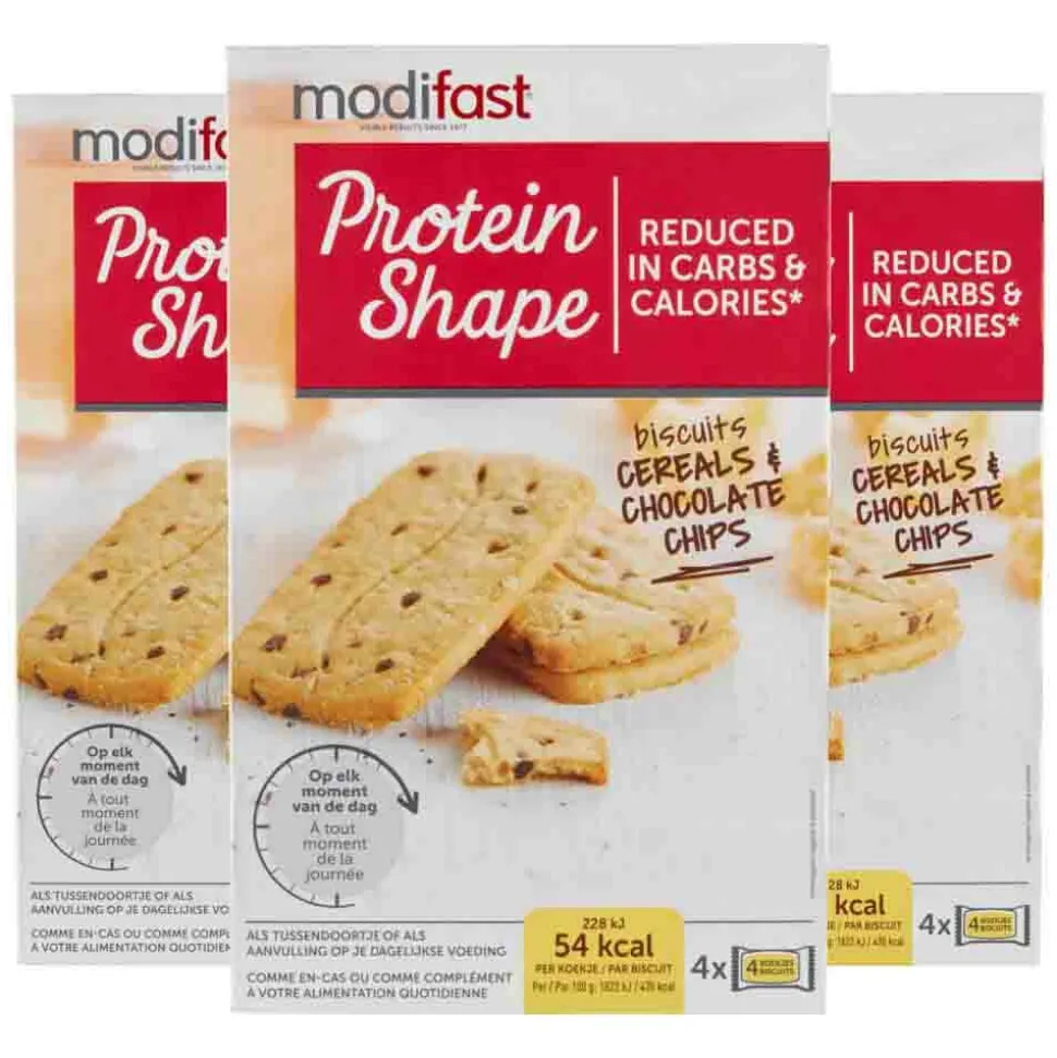 3x Modifast Protein Shape Koekjes Graan-Chocolade 4 x 50 gr