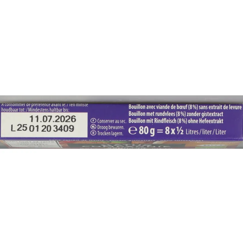 12x Natur Compagnie Runderbouillon Glutenvrij Bio 8 stuks