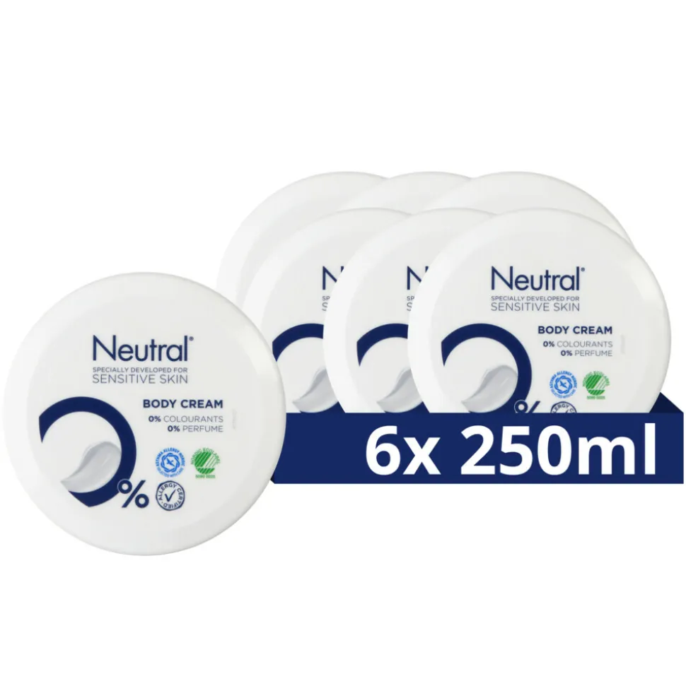 6x Neutral Bodycrème Parfumvrije 250 ml