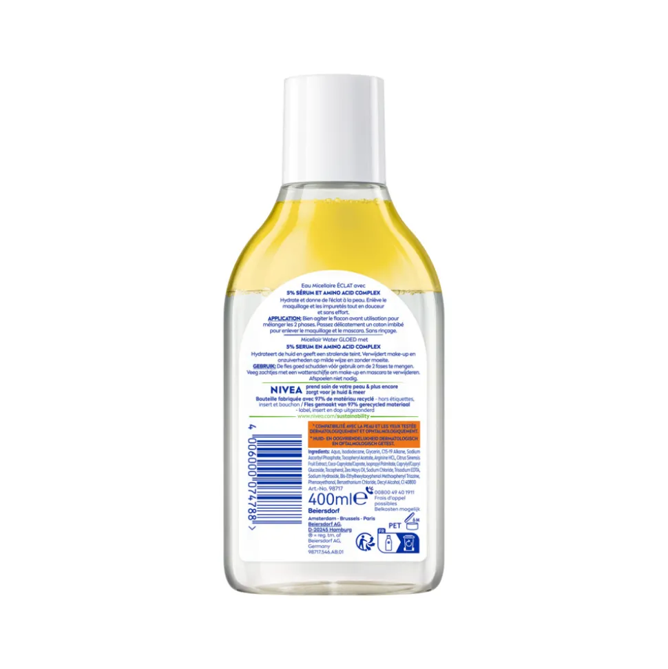 5x NIVEA Serum-Infused Micellair Water Glow 400 ml
