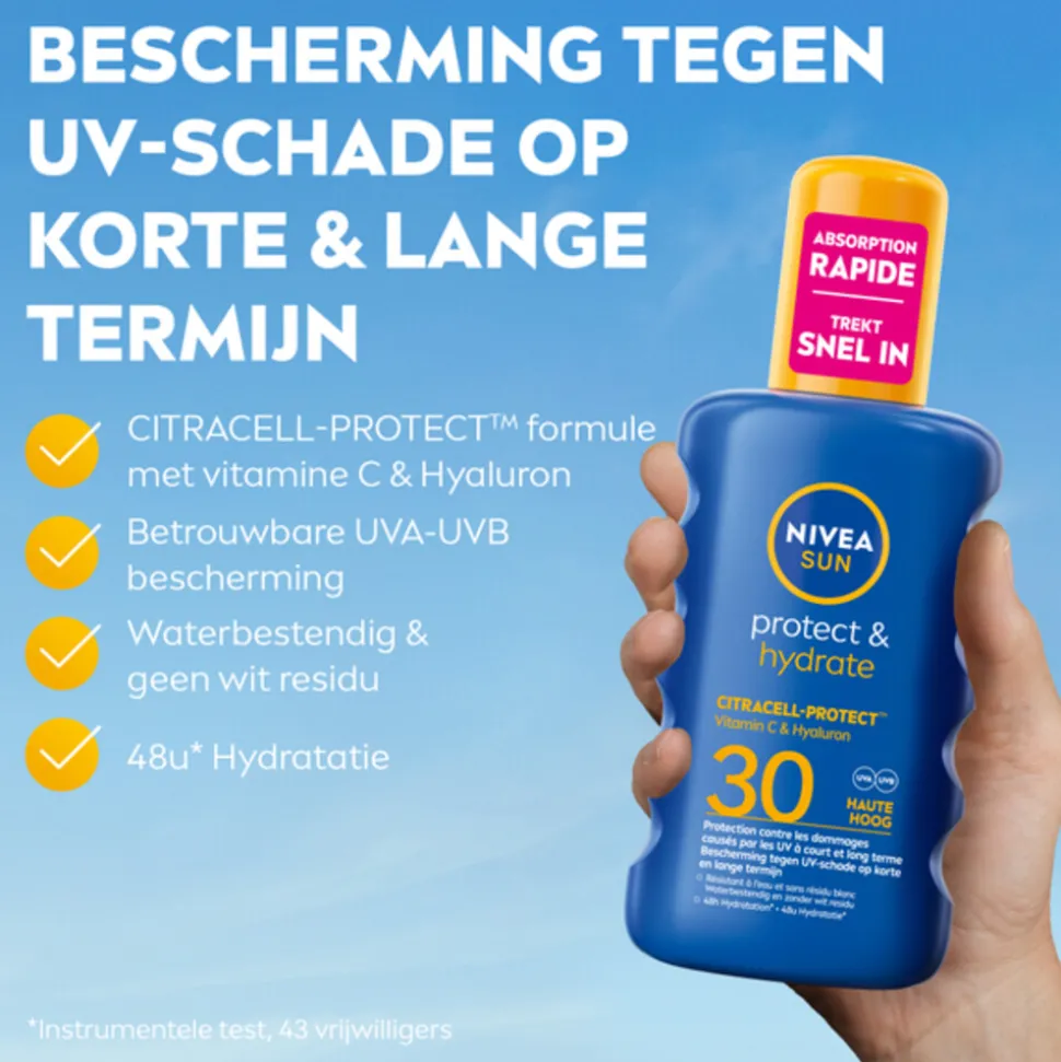 6x NIVEA Sun Protect & Hydrate Zonnespray SPF 30 200 ml