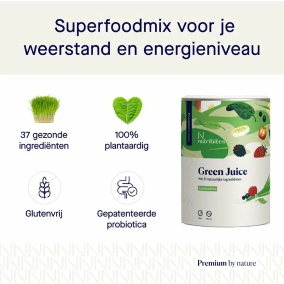 2x Nutribites Green Juice Poeder 300 gr