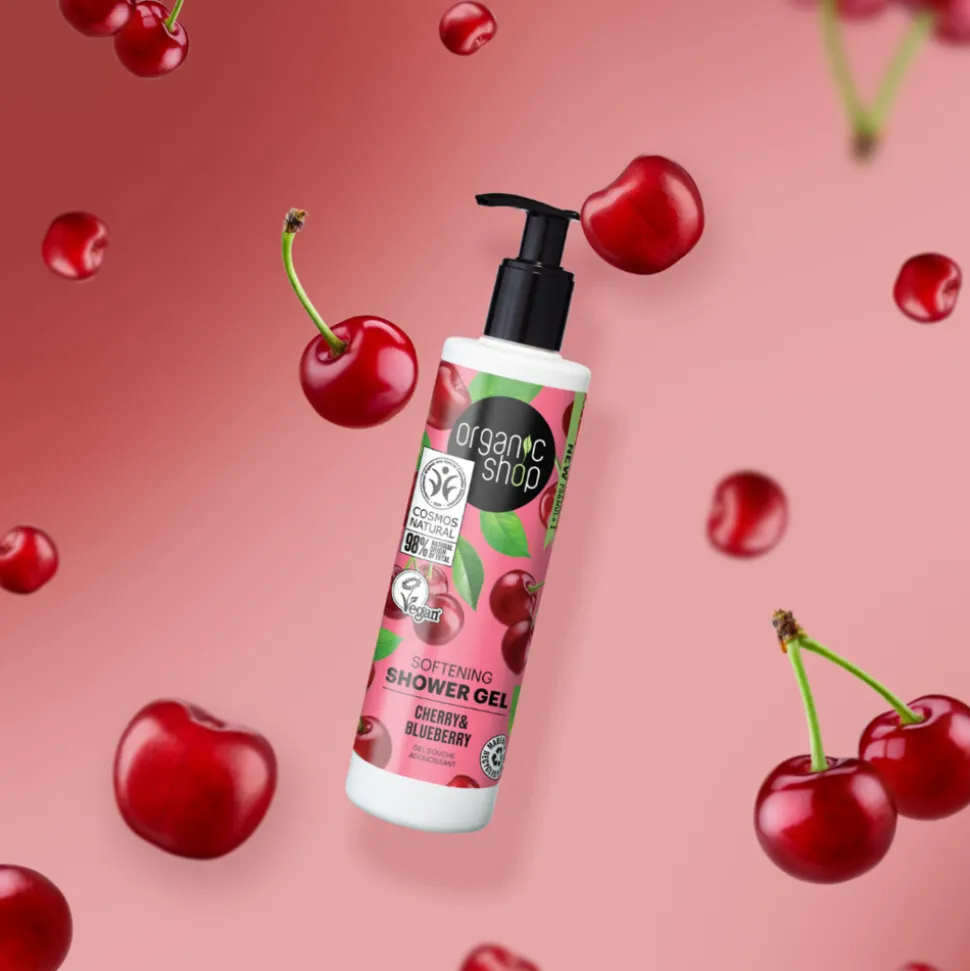 6x Organic Shop Douchegel Cherry and Blueberry 280 ml