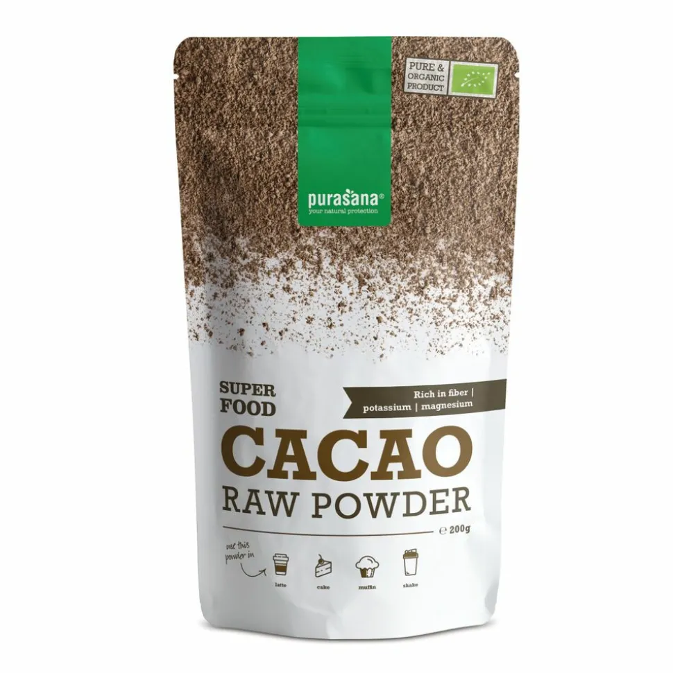 3x Purasana Superfood Cacaopoeder Bio 200 gr