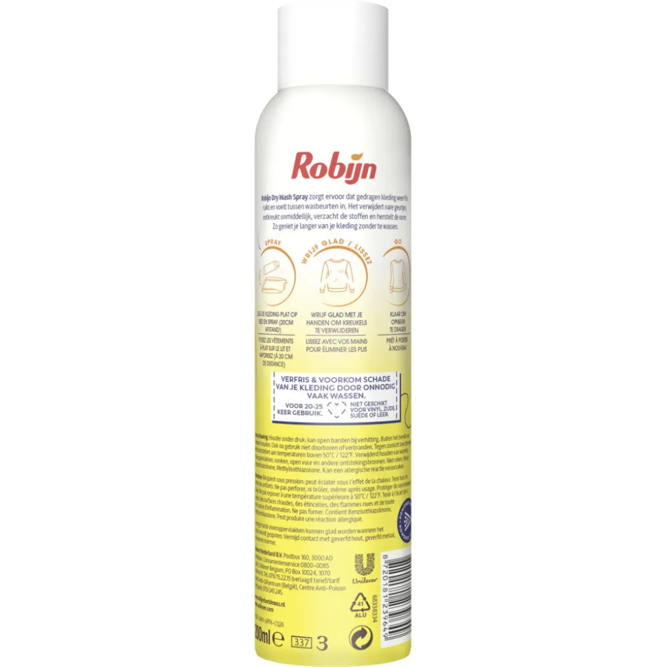 6x Robijn Dry Wash Spray Zwitsal 200 ml