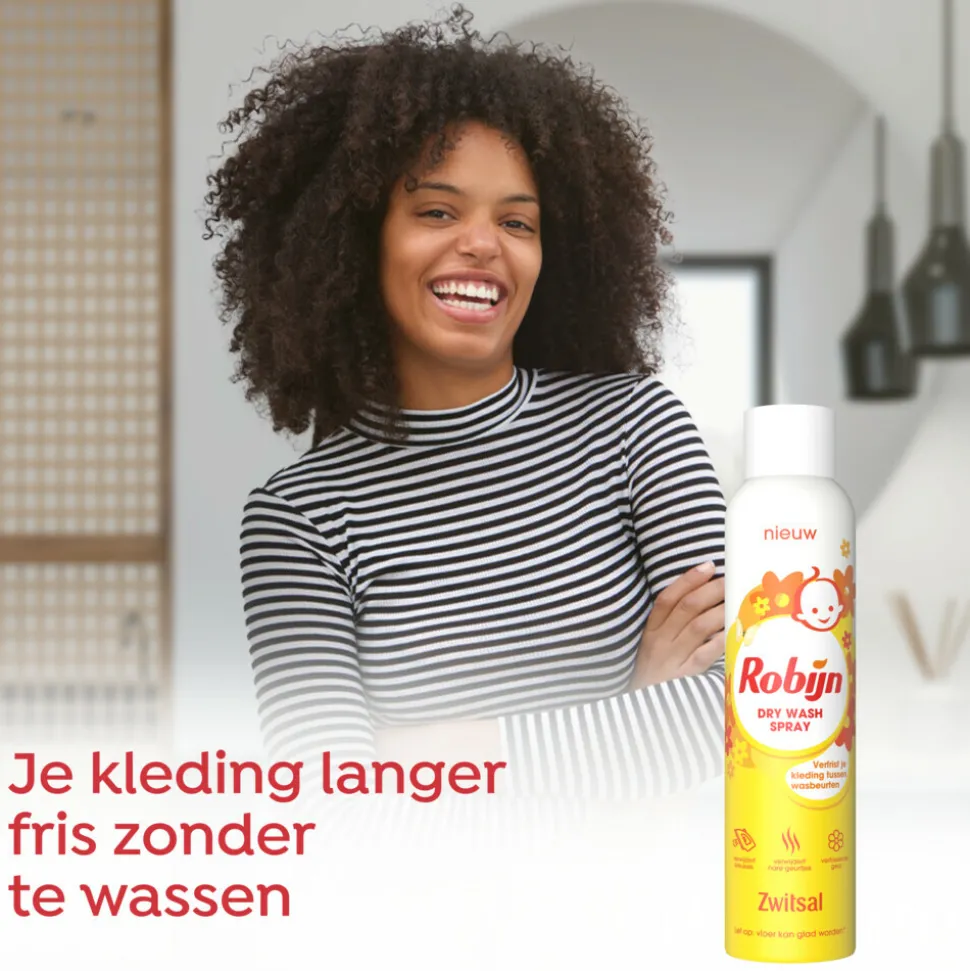 6x Robijn Dry Wash Spray Zwitsal 200 ml