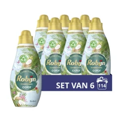 6x Robijn Klein & Krachtig Wasmiddel Kokos Sensation 19 Wasbeurten 665 ml