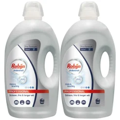 2x Robijn Professional Vloeibaar Wasmiddel Klein & Krachtig Witte Was 160 Wasbeurten Pro Formula 4,32 liter