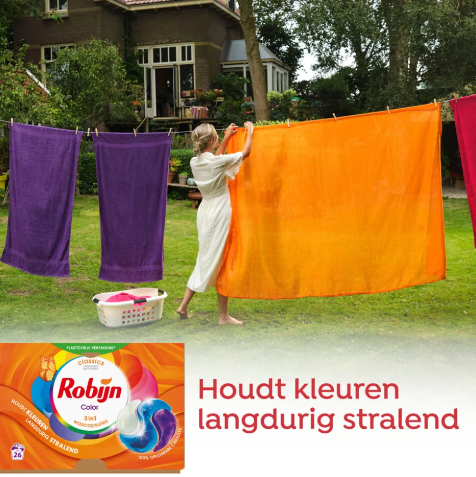 3x Robijn Wascapsules 3-in-1 Color 26 stuks