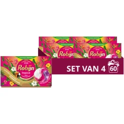 4x Robijn Wascapsules 3-in-1 Tropical 15 stuks