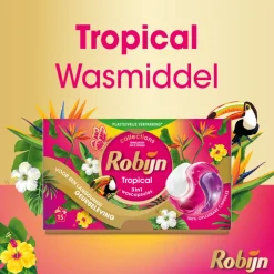 4x Robijn Wascapsules 3-in-1 Tropical 15 stuks