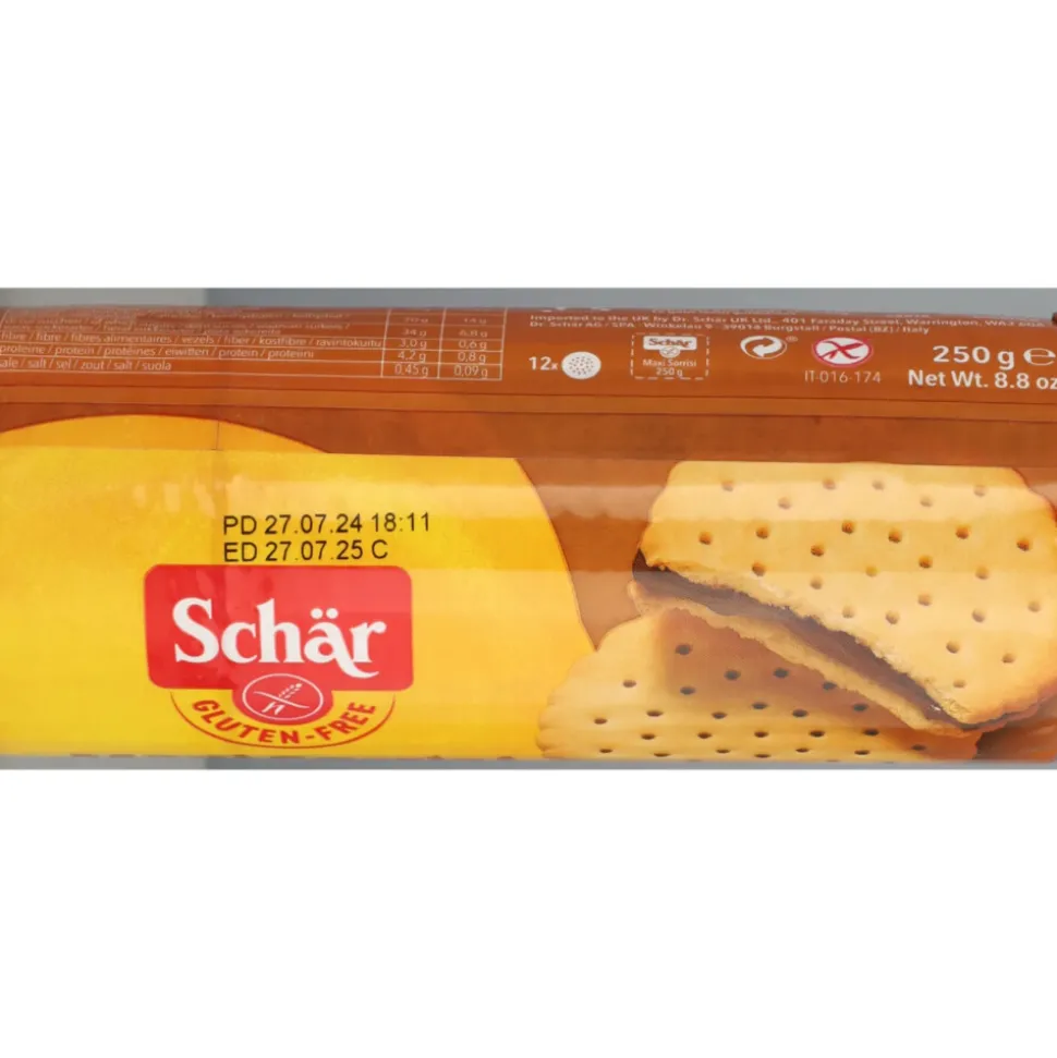 6x Schar Sorrisi Biscuit met Chocolade 250 gr