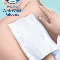3x TENA Proskin Wet Wash Gloves Frisse Geur 5 stuks