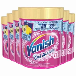 6x Vanish Oxi Action Wasbooster Poeder Gekleurde Was 470 gr