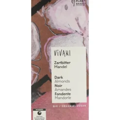 10x Vivani Chocoladereep Puur Amandelen 100 gr