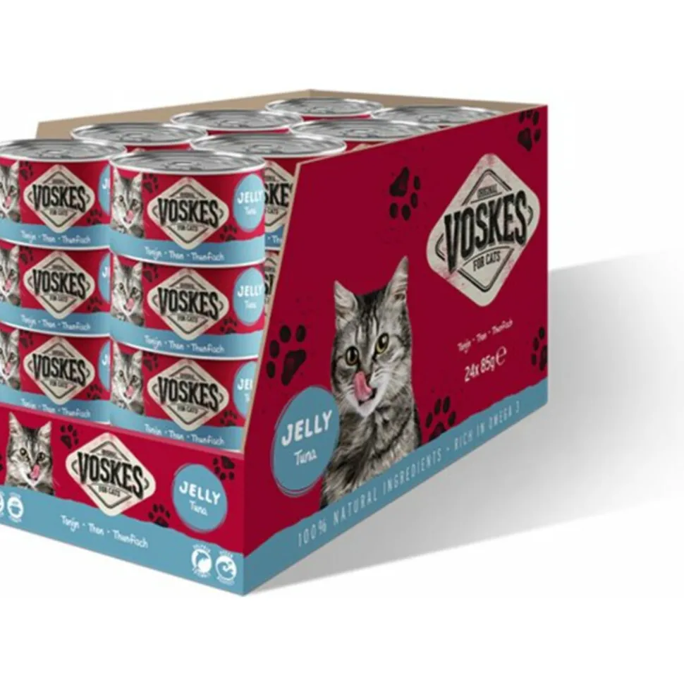 24x Voskes Kattenvoer Nat Tonijn met Zalm 85 gr