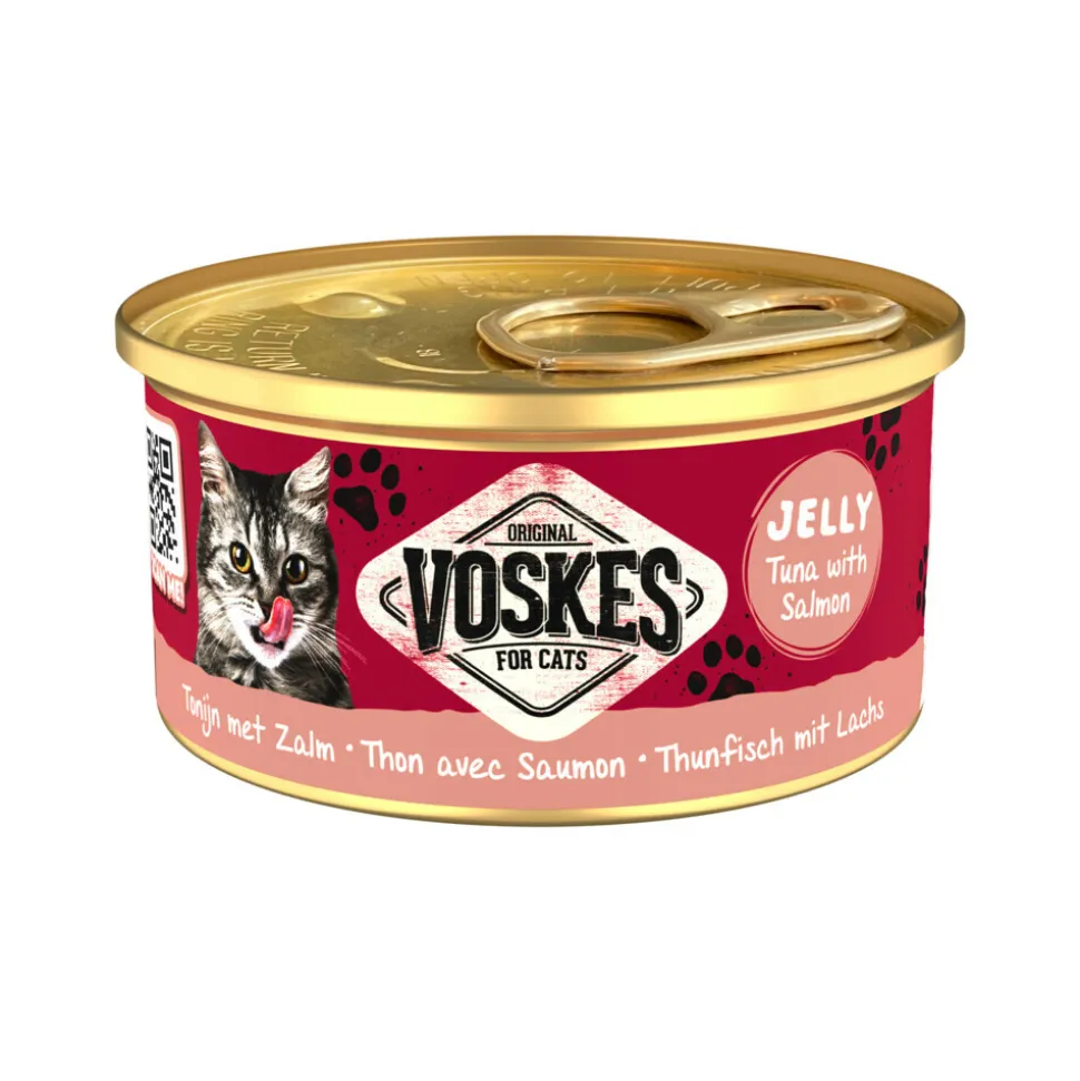 24x Voskes Kattenvoer Nat Tonijn met Zalm 85 gr