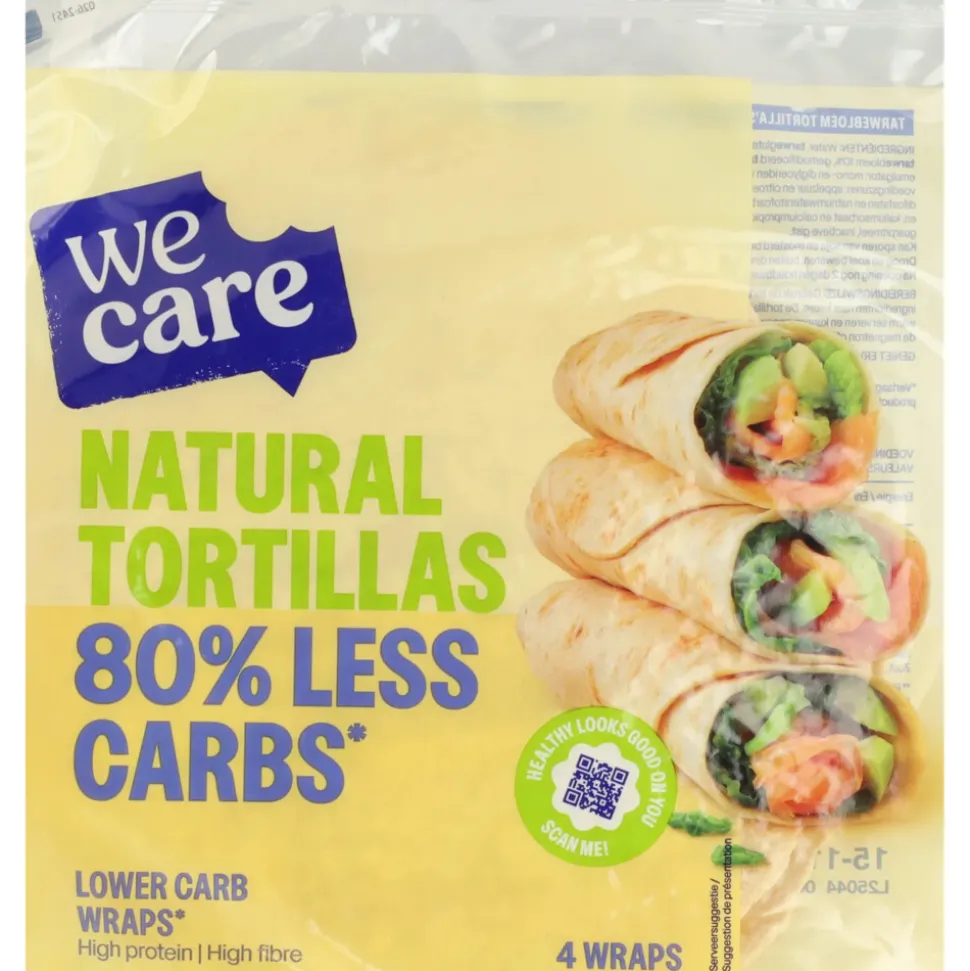 12x WeCare Lower Carb Tortillas Naturel 160 gr