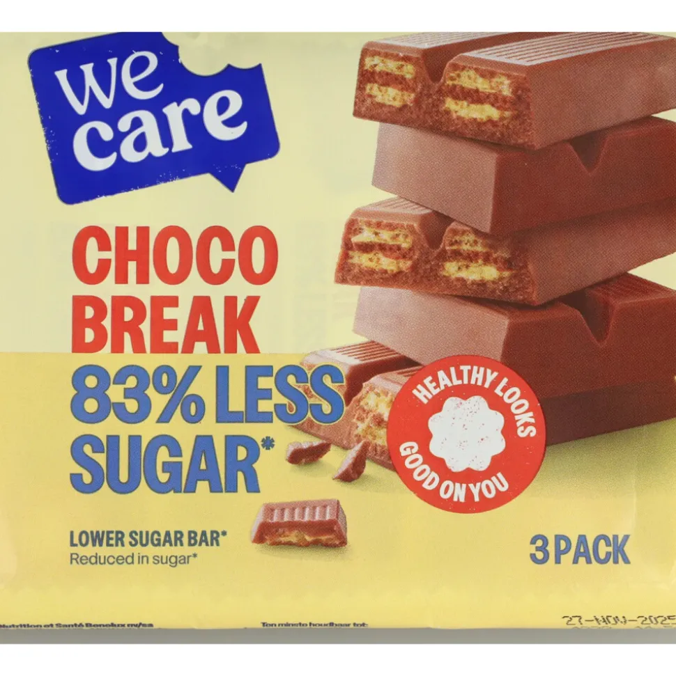 3x WeCare Lower Suger Chocolate 64,5 gr