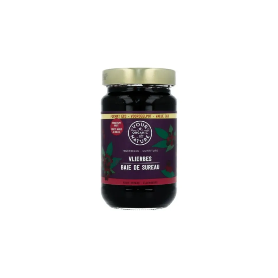 3x Your Organic Nature Vlierbessenjam Biologisch 375 gr