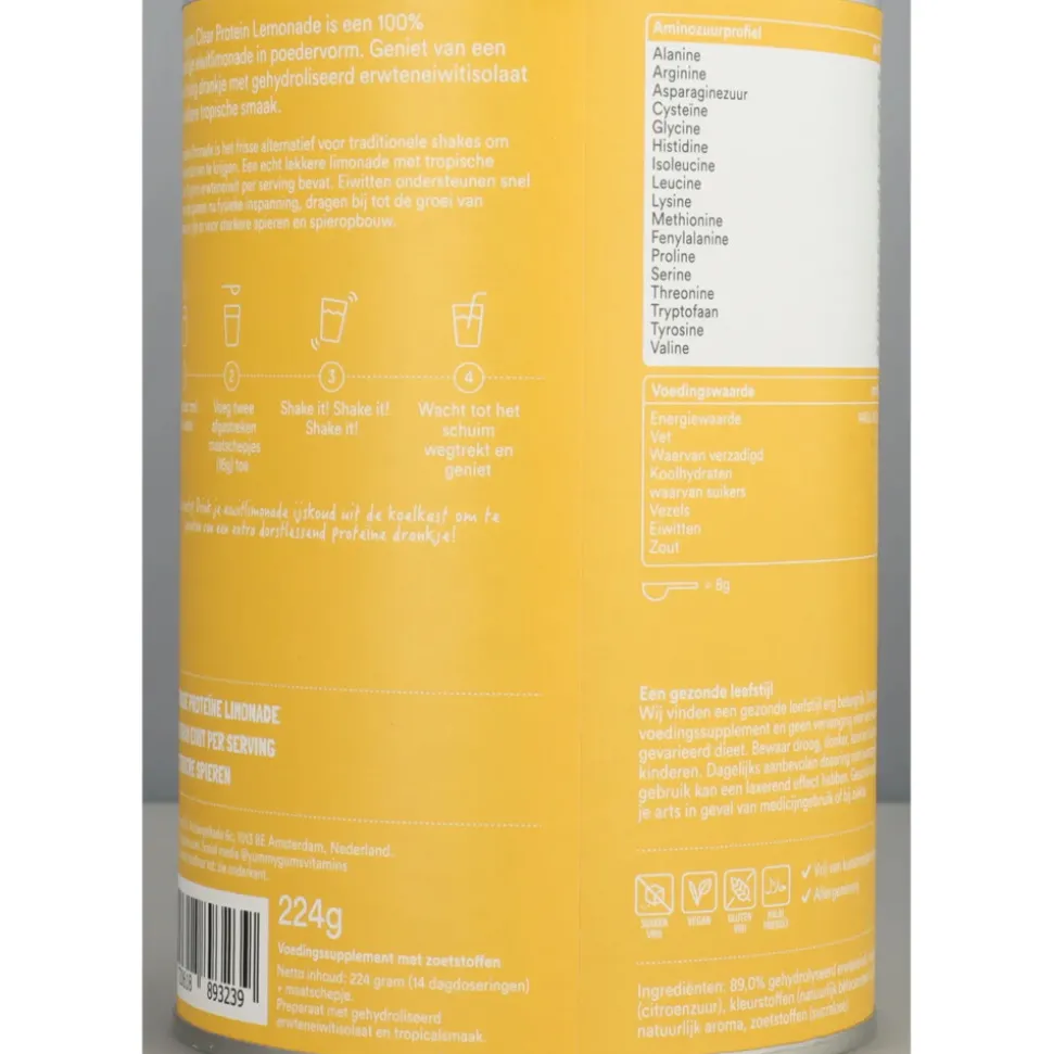 2x Yummygums Clear Protein Lemonade 224 gr