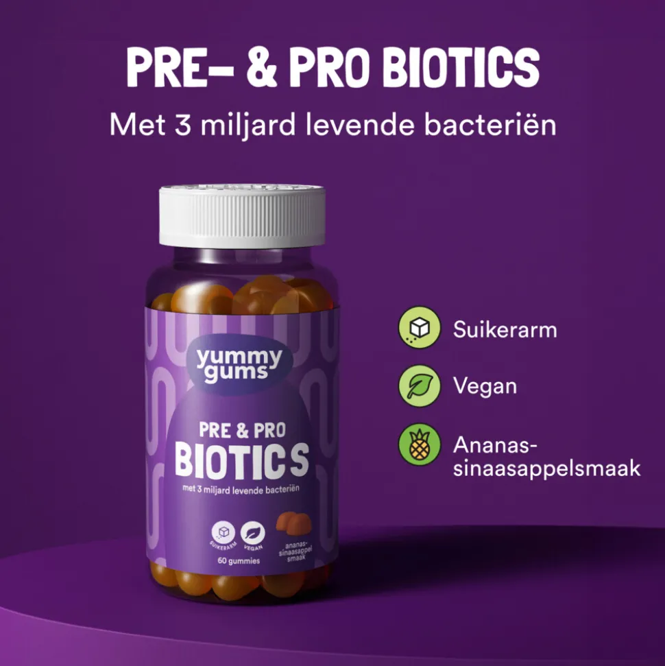 2x Yummygums Pre & Pro biotics 60 gummies