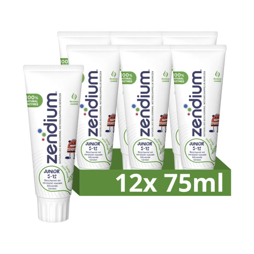 12x Zendium Tandpasta Junior 75 ml