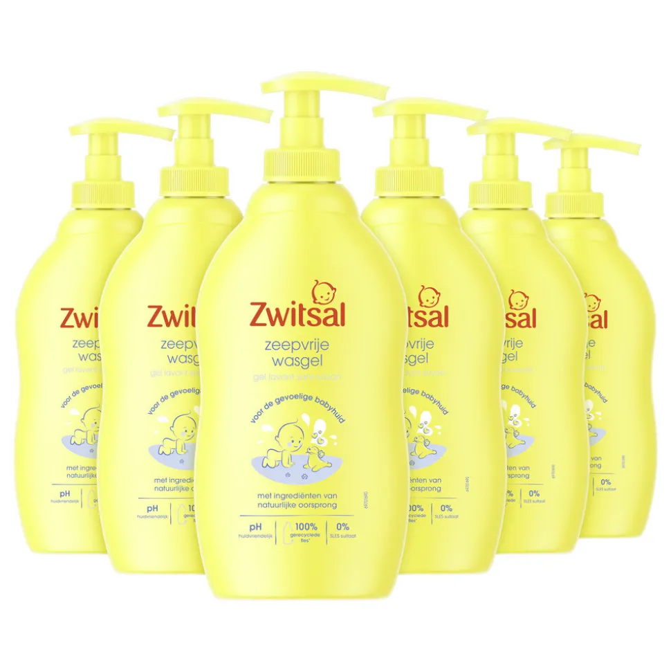 6x Zwitsal Zeepvrije Wasgel 400 ml