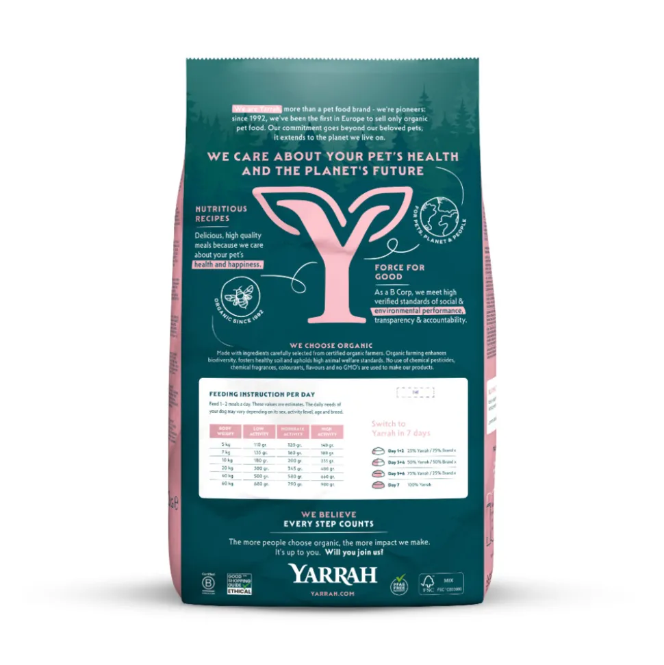 Yarrah Bio Hondenvoer Sensitive Adult Kip & Rijst 2 kg