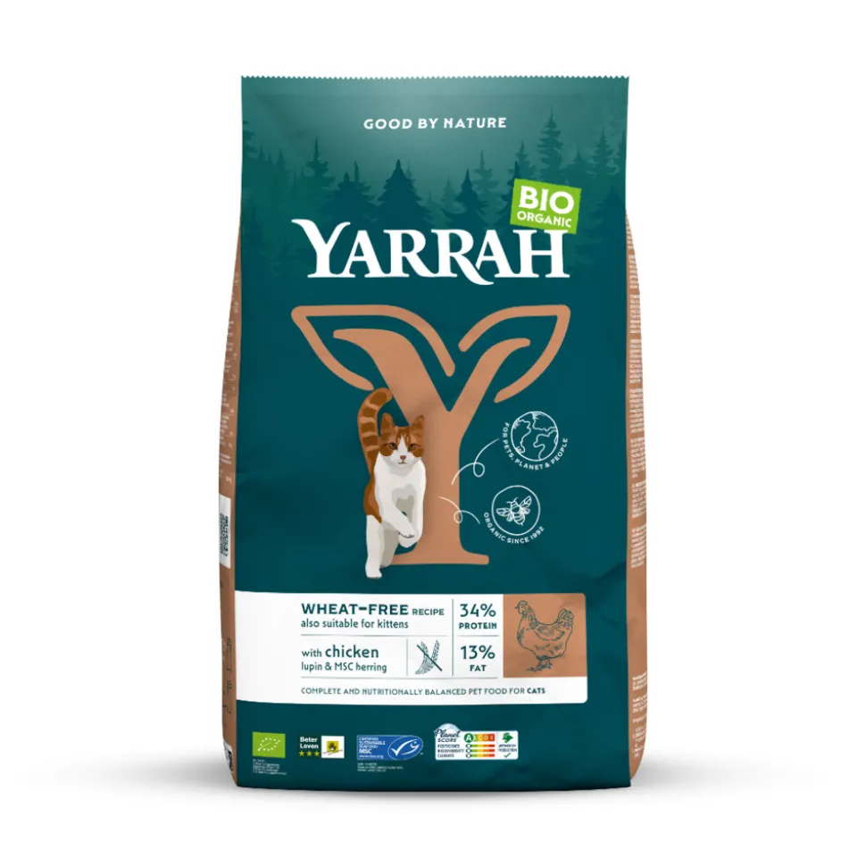 Yarrah Bio Kattenvoer Graanvrij Kip & Vis 10 kg