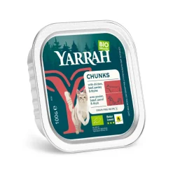 Yarrah Bio Kattenvoer Chunks Kip & Rund 100 gr