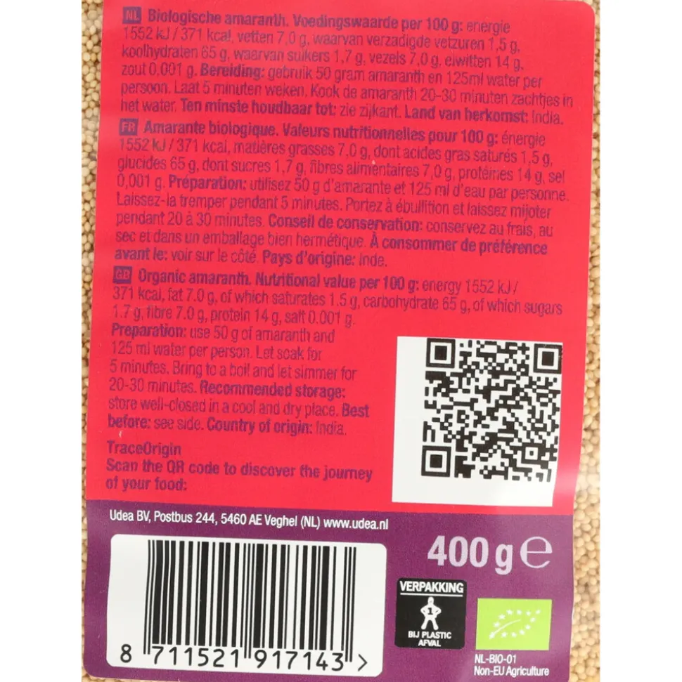 Your Organic Nature Amaranth Bio 400 gr