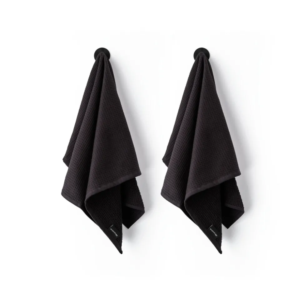 ZO Handdoek Gerecycled Katoen Antraciet 2 stuks