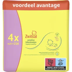 Zwitsal Billendoekjes Sensitive 4x57 = 228 stuks